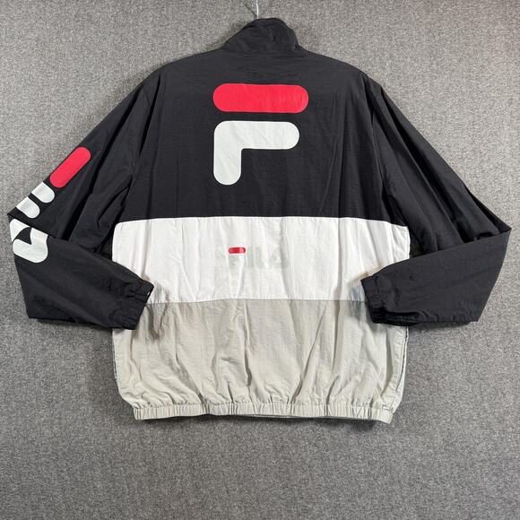 FILA Urban Outfitters Anorak Jacket Mens Large Pullover Windbreaker Classic - Picture 3 of 16